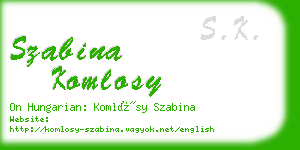 szabina komlosy business card